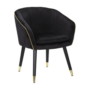 Fauteuil VKH317, Zwart, 62x58x78 cm, Kendra Home Fauteuil VKH317, Zwart, 62x58x78 cm, Kendra Home