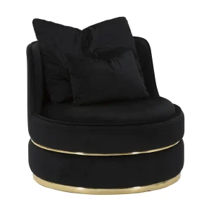 Fauteuil VKH309, Zwart, 84x84x72 cm, Kendra Home Fauteuil VKH309, Zwart, 84x84x72 cm, Kendra Home