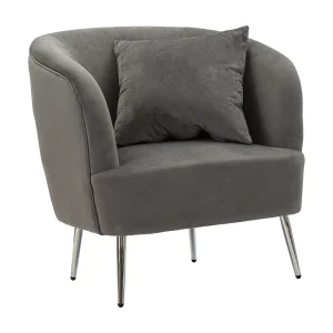 Fauteuil VKH313, Grijs, 73x66x78 cm, Kendra Home Fauteuil VKH313, Grijs, 73x66x78 cm, Kendra Home