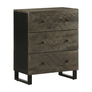 Dressoir 60x33x75 cm massief mangohout zwart Dressoir 60x33x75 cm massief mangohout zwart