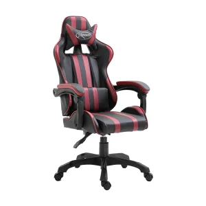 Gamestoel kunstleer wijnrood Gamestoel kunstleer wijnrood