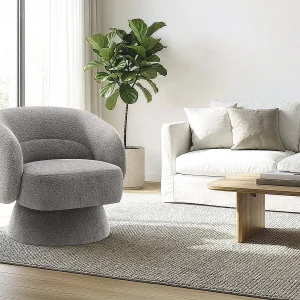 Franklin" draaifauteuil in badstof – 74 x 75 x 75 cm – Grijs Franklin" draaifauteuil in badstof – 74 x 75 x 75 cm – Grijs