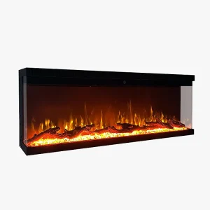 Elektrische wandhaard, 3-zijdige inbouwhaard, BOSTON130 L127 x D20 x H44 Elektrische wandhaard, 3-zijdige inbouwhaard, BOSTON130 L127 x D20 x H44