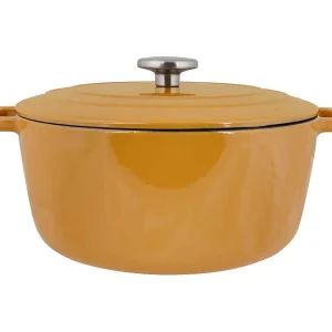 Geëmailleerde Gietijzeren Cocotte COSY & TRENDY FONTESTIC Ø28 cm 6,15 L Voor alle warmtebronnen Inductie Amber Geëmailleerde Gietijzeren Cocotte COSY & TRENDY FONTESTIC Ø28 cm 6,15 L Voor alle warmtebronnen Inductie Amber