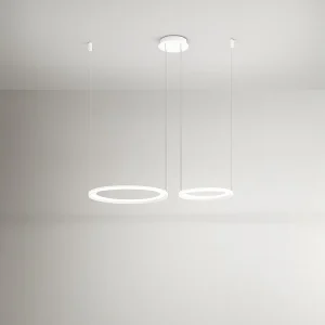 Lustre suspendu double LED EDGE 99W Blanc mat Perenz Lustre suspendu double LED EDGE 99W Blanc mat Perenz