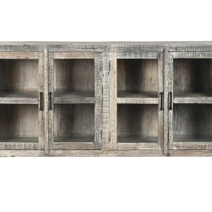 Dressoir van gerecycled hout 170x40x90 wit Decape