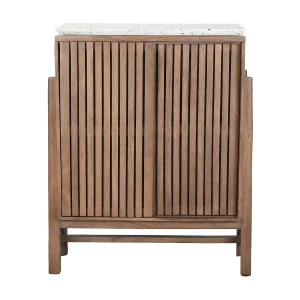 Dressoir van acaciahout terrazzo 80x40x110