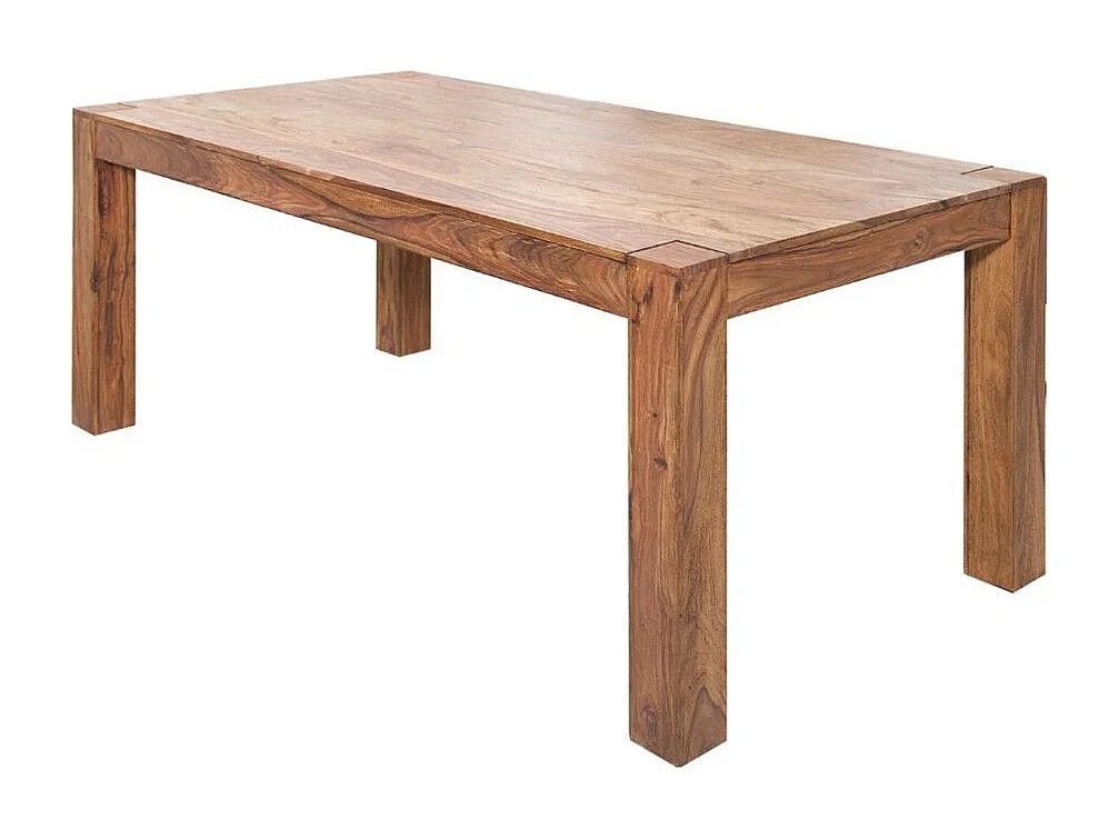 Eettafel ORBO 160 cm - Massief gelakte Sheesham houten tafel