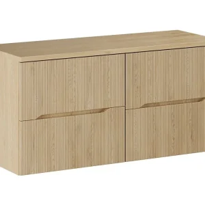 Gehangen badkamermeubelset NATURA 120cm: onderkasten 60cm + plan voor wastafel Gehangen badkamermeubelset NATURA 120cm: onderkasten 60cm + plan voor wastafel