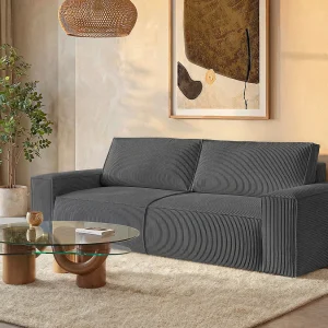 Vierzits slaapbank AMELIA van PASCAL MORABITO – Ribfluweel – Grijs – Koop nu online Vierzits slaapbank AMELIA van PASCAL MORABITO – Ribfluweel – Grijs – Koop nu online