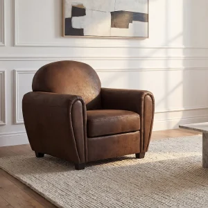 VICTORY III clubfauteuil in verouderde kunstlederen microvezel