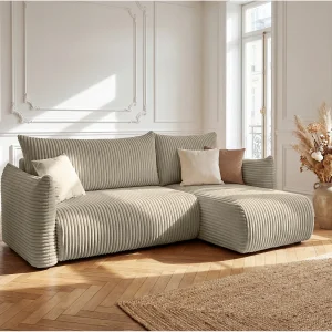 Floti mini hoekbank, voor de woonkamer, met slaapfunctie, Tilia-stof, warm grijs (11) Floti mini hoekbank, voor de woonkamer, met slaapfunctie, Tilia-stof, warm grijs (11)