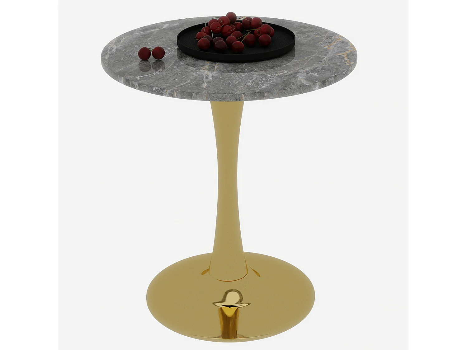 Ronde salontafel, minimalistisch ontwerp, multifunctioneel, verfijnde sfeer, kunstmarmer, goud