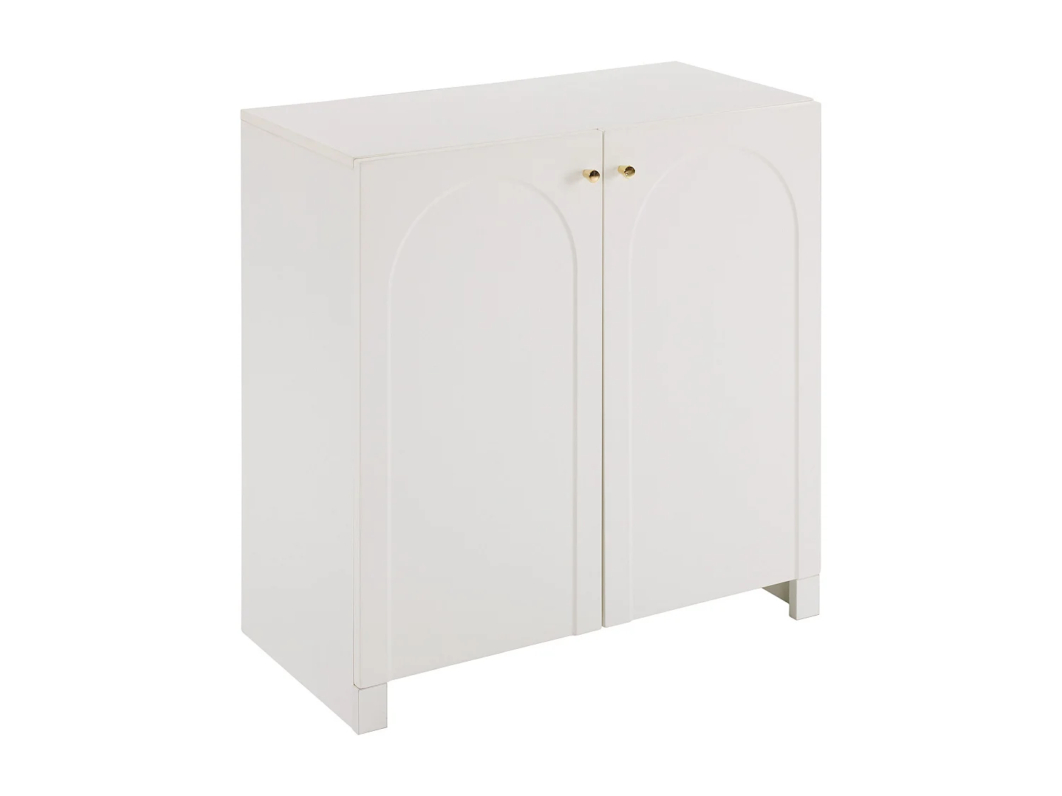 Dressoir 80x40x80 cm met opbergkasten met twee deuren, wit spaanplaat, voor woonkamer