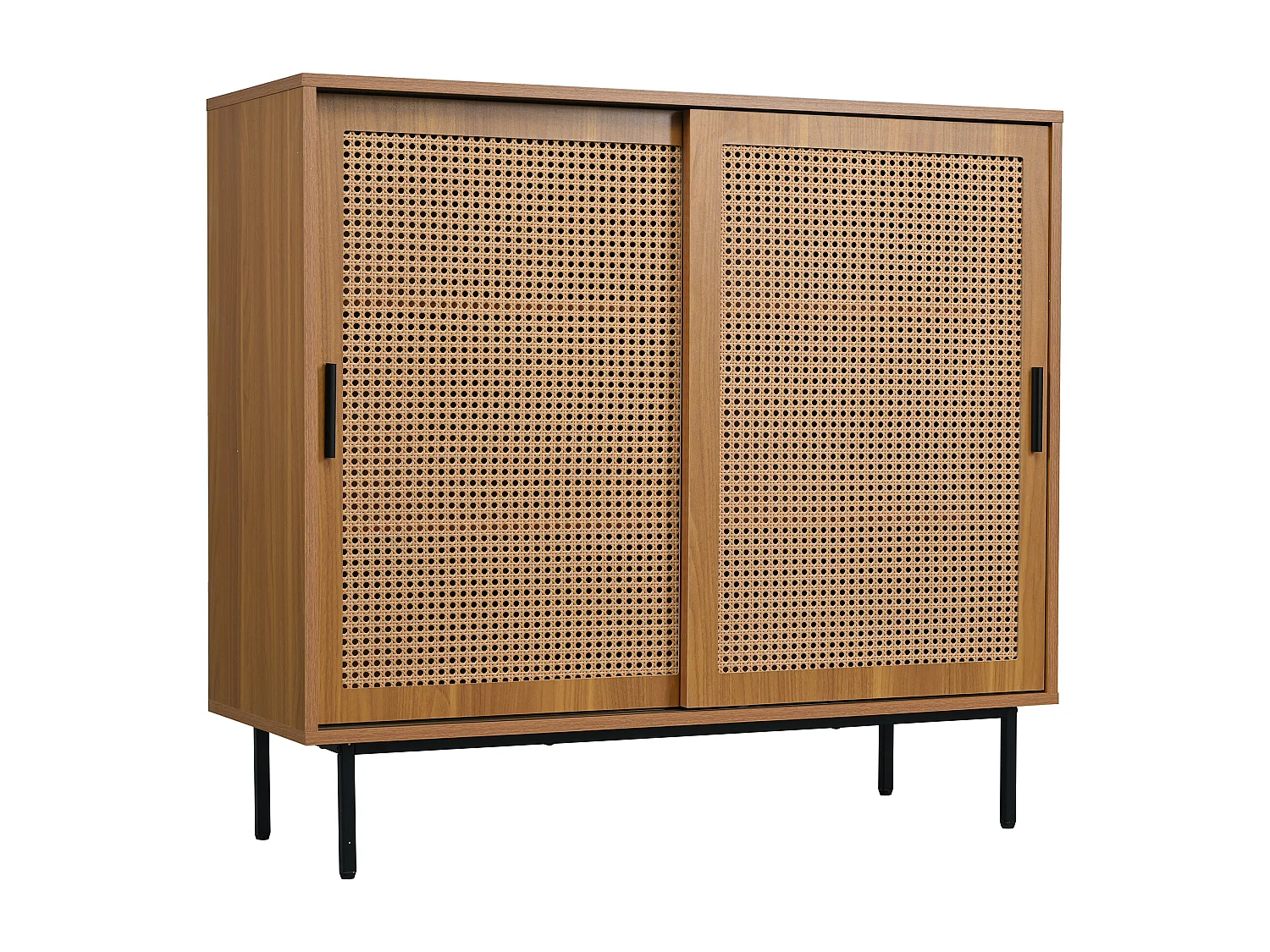 Dressoir 100x37x90 cm met verdelers en verstelbare lades, natuurlijke kleur spaanplaat voor woonkamer