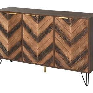 Dressoir met 3 deuren 120x38x76,5 cm met laminaat en kleine kastjes Materiaal spaanplaat Natuurlijke kleur voor keuken Dressoir met 3 deuren 120x38x76,5 cm met laminaat en kleine kastjes Materiaal spaanplaat Natuurlijke kleur voor keuken