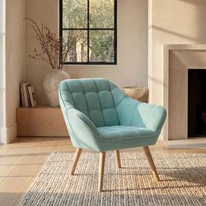 Fauteuil van stof CASERTA – Watergroen – Koop nu eenvoudig en goedkoop online Fauteuil van stof CASERTA – Watergroen – Koop nu eenvoudig en goedkoop online