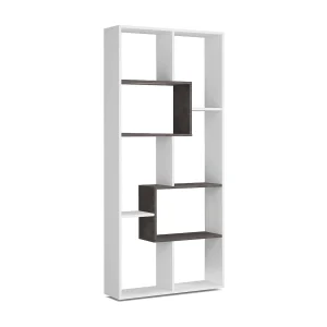 Dmora Boekenkast Fremont 25x80x180 cm Wit 6 Planken Vrije Installatie, Bibliotheek Draagkracht Planken 4