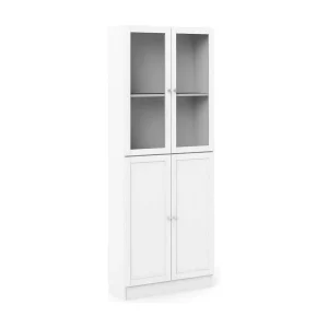 Dsnidar boekenkast, Kantoorplank, Boekenkast, Bibliotheek, 79×28 h203 cm, Wit Dsnidar boekenkast, Kantoorplank, Boekenkast, Bibliotheek, 79×28 h203 cm, Wit