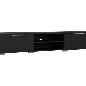 Dtheat TV-meubel, Woonkamerdressoir, Lage tv-kast, Voorzien van wandbasis, 173×40 h33 cm, Zwart Dtheat TV-meubel, Woonkamerdressoir, Lage tv-kast, Voorzien van wandbasis, 173×40 h33 cm, Zwart