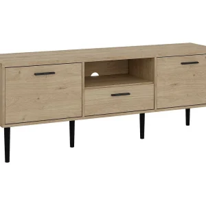 Dtoc TV-meubel, Woonkamerdressoir, Lage TV-kast, Voorzien van onderbouw, 147×40 h57 cm, Eiken Dtoc TV-meubel, Woonkamerdressoir, Lage TV-kast, Voorzien van onderbouw, 147×40 h57 cm, Eiken