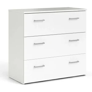 Drenaul ladekast, Multifunctionele ladekast, Slaapkamerdressoir, Kast met laden, 74×36 h70 cm, Wit Drenaul ladekast, Multifunctionele ladekast, Slaapkamerdressoir, Kast met laden, 74×36 h70 cm, Wit