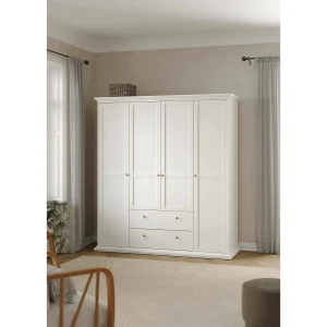 Dsersant grote kledingkast, Slaapkamermeubel, Inloopkast, Kledingkast, 181×61 h201 cm, Wit Dsersant grote kledingkast, Slaapkamermeubel, Inloopkast, Kledingkast, 181×61 h201 cm, Wit