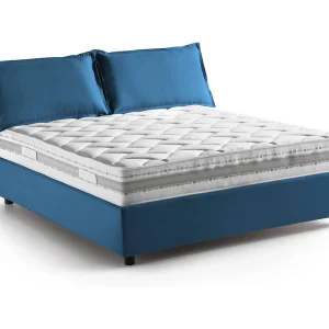 Italia Dubbelbed Sabrina, Blauw, Matras Inclusief, Afneembaar, Met Opbergruimte Gemaakt in Italië