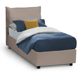 Talamo Italia Eenpersoonsbed Erika Grijs Taupe, Opbergruimte, Matrasmaat 90×190 cm, Gestoffeerd Made in Italy Talamo Italia Eenpersoonsbed Erika Grijs Taupe, Opbergruimte, Matrasmaat 90×190 cm, Gestoffeerd Made in Italy