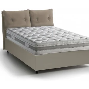 Talamo Italia Twijfelaar Emily Grijs Tortora, Matras Inclusief, Afneembaar met Opbergvak, Made in Italy Talamo Italia Twijfelaar Emily Grijs Tortora, Matras Inclusief, Afneembaar met Opbergvak, Made in Italy