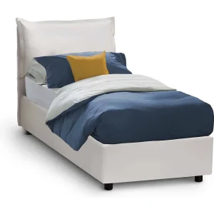 Talamo Italia Eenpersoonsbed Erika Wit Opbergbox Matrasmaat 90×190 cm, Gestoffeerd Made in Italy Talamo Italia Eenpersoonsbed Erika Wit Opbergbox Matrasmaat 90×190 cm, Gestoffeerd Made in Italy