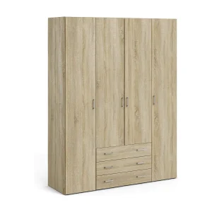 Dseren grote kledingkast, Slaapkamermeubel, Inloopkast, Kledingkast, 154×50 h200 cm, Eiken Dseren grote kledingkast, Slaapkamermeubel, Inloopkast, Kledingkast, 154×50 h200 cm, Eiken