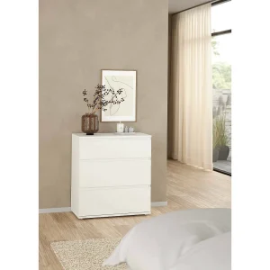 Droman ladekast, Multifunctionele ladekast, Slaapkamerdressoir, Kast met lades, 77×40 h84 cm, Wit Droman ladekast, Multifunctionele ladekast, Slaapkamerdressoir, Kast met lades, 77×40 h84 cm, Wit