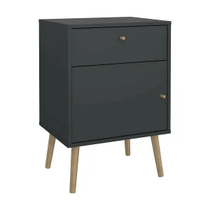 Dsal nachtkastje, Lage ladekast, Nachtkastje, Bedplank, 50×39 h72 cm, Grijs Dsal nachtkastje, Lage ladekast, Nachtkastje, Bedplank, 50×39 h72 cm, Grijs