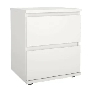 Drugan nachtkastje, Lage ladekast, Nachtkastje, Bedplank, 40×34 h48 cm, Wit Drugan nachtkastje, Lage ladekast, Nachtkastje, Bedplank, 40×34 h48 cm, Wit