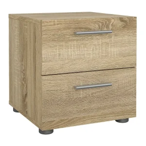 Drossett nachtkastje, Lage ladekast, Nachtkastje, Bedplank, 40×40 h42 cm, Eiken