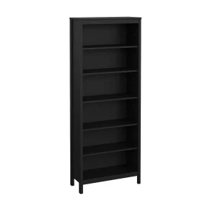 Dtamez boekenkast, Kantoorplank, Boekenkast, Bibliotheek, 78×33 h199 cm, Zwart Dtamez boekenkast, Kantoorplank, Boekenkast, Bibliotheek, 78×33 h199 cm, Zwart