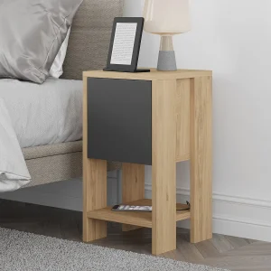 Ema" houten nachtkastje 30 x 30 x 55 cm – Eik