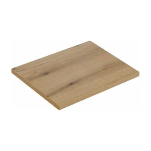 Ensemble VANO wit 60cm: onderkast met kastjes + blad voor wastafel in licht eiken uiterlijk + opzetwastafel met groeven wit Ensemble VANO wit 60cm: onderkast met kastjes + blad voor wastafel in licht eiken uiterlijk + opzetwastafel met groeven wit