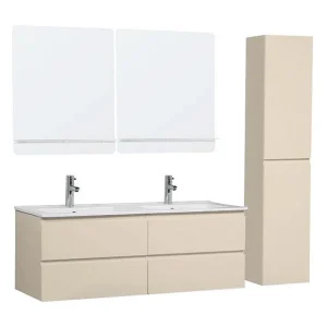 Dubbele unit + spiegel + kraan + SORRENTO kolom