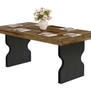 Eettafel van 160 cm voor 4-6 personen, grote rechthoekige keukentafel (alleen tafel) Eettafel van 160 cm voor 4-6 personen, grote rechthoekige keukentafel (alleen tafel)
