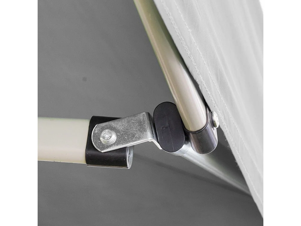 Gazébo pliant pliant 3 X 3 Blanc recouvert de PVC imperméable