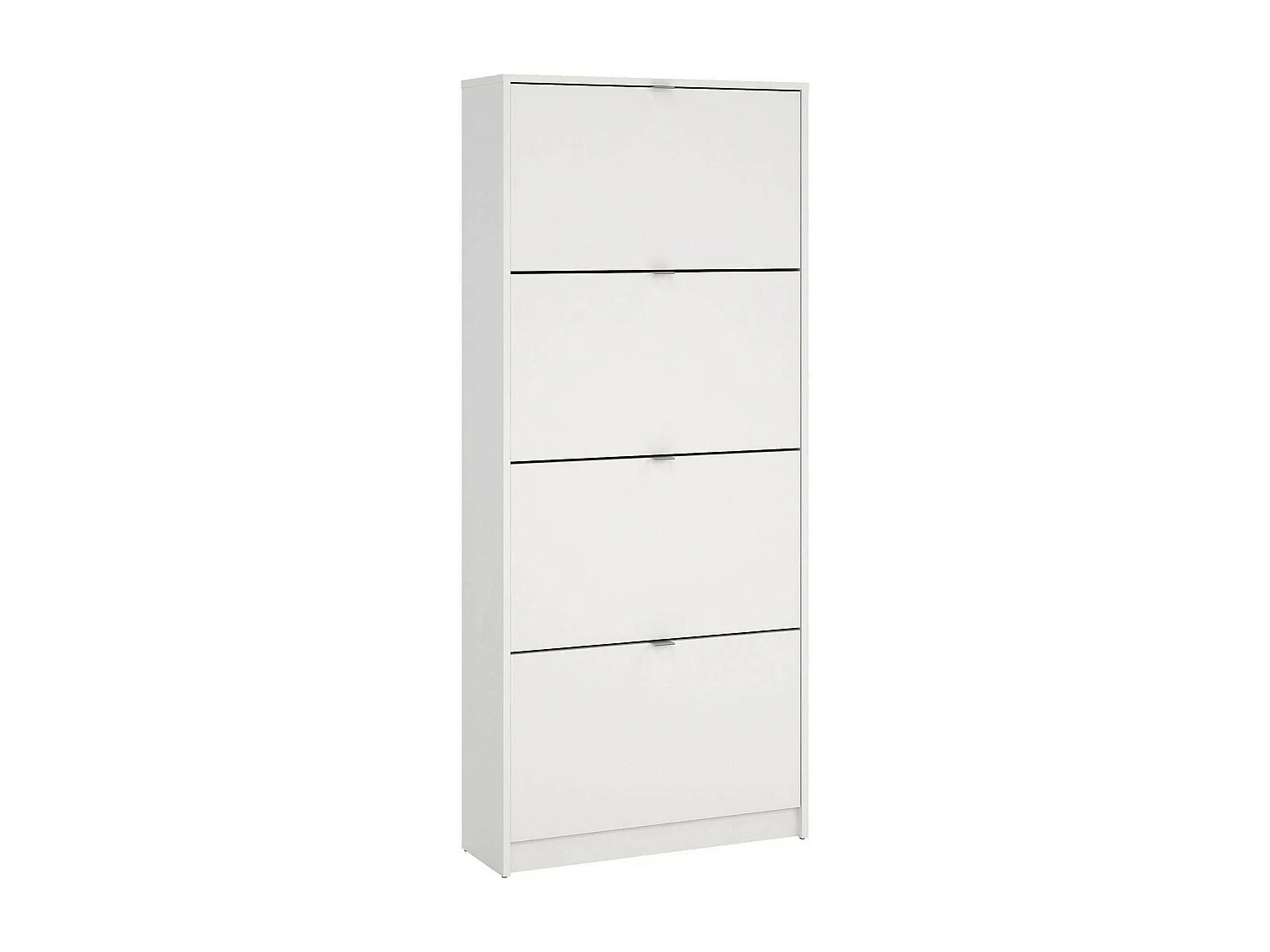 Schoenenkast Epidoot, 24 paar, 70x24x162h cm wit, schoenenkast, 4 deuren, 8 vakken