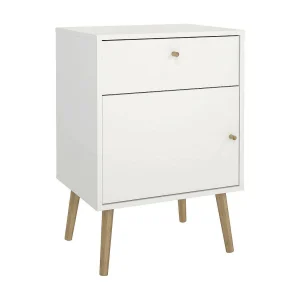 Dsal nachtkastje, Lage ladekast, Nachtkastje, Bedplank, 50×39 h72 cm, Wit Dsal nachtkastje, Lage ladekast, Nachtkastje, Bedplank, 50×39 h72 cm, Wit