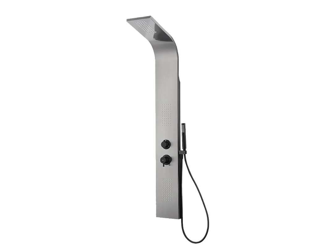 Esseflat mechanisch douchepaneel metallic grijs - Essebagno