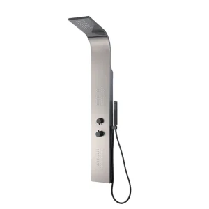 Esseflat thermostatisch hydromassage douchepaneel metallic grijs – Essebagno