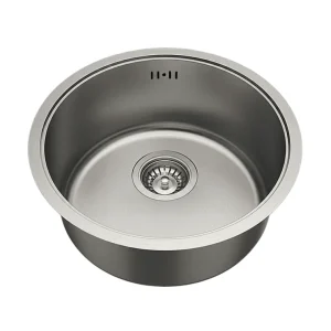 Essenox spoelbak 1 ronde bak in roestvrij staal 42.5cm – Essebagno Essenox spoelbak 1 ronde bak in roestvrij staal 42.5cm – Essebagno