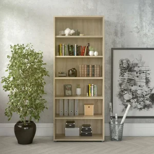Dtenton boekenkast, Kantoorplank, Boekenkast, Bibliotheek, 89×40 h222 cm, Eiken Dtenton boekenkast, Kantoorplank, Boekenkast, Bibliotheek, 89×40 h222 cm, Eiken