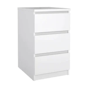 Drepett ladekast, Multifunctionele ladekast, Slaapkamerdressoir, Kast met laden, 50×40 h70 cm, Wit Drepett ladekast, Multifunctionele ladekast, Slaapkamerdressoir, Kast met laden, 50×40 h70 cm, Wit