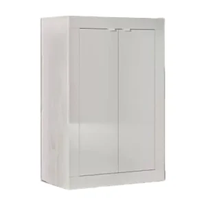 Drandl multifunctionele kledingkast 2 deuren, Multifunctionele kast, Schoenenkast, Schoenenkast, Made in Italy, 78×35 h113 cm, Wit Drandl multifunctionele kledingkast 2 deuren, Multifunctionele kast, Schoenenkast, Schoenenkast, Made in Italy, 78×35 h113 cm, Wit